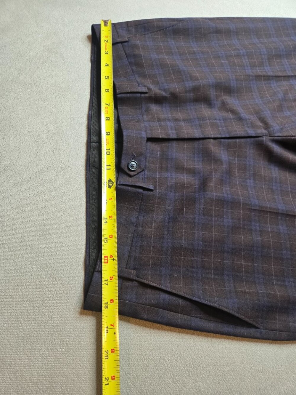 Sean John Men's Purple Plaid Dress Pants Size 36x32 Stretch Suit Trousers - Picture 5 of 9
